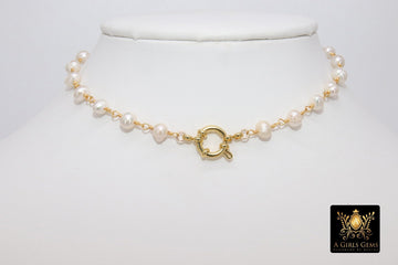 Pearl Necklace, Beaded Genuine 6 mm Pearl Wrap Rosary Necklace - A Girls Gems